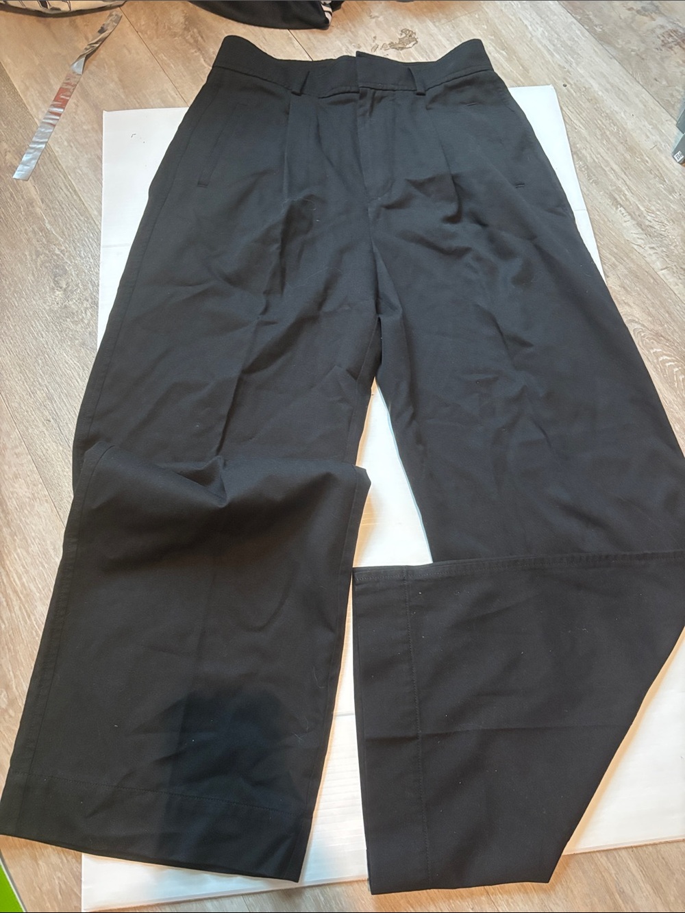 Everlane Black Wide-Leg Trousers